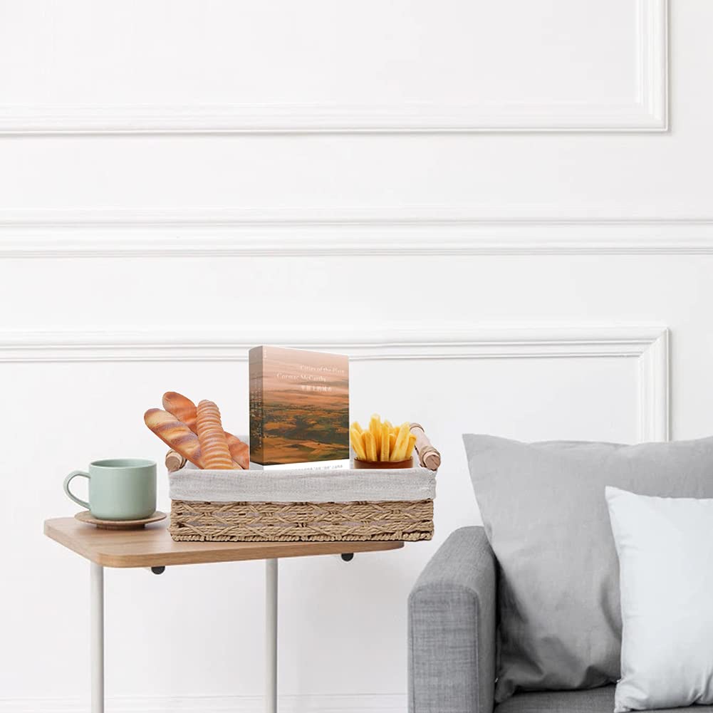 DUOER beige basket in living room adding natural texture and storage