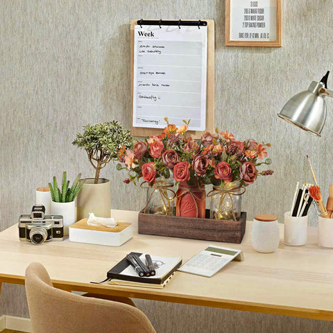 DUOER wooden tray display that can stand alone