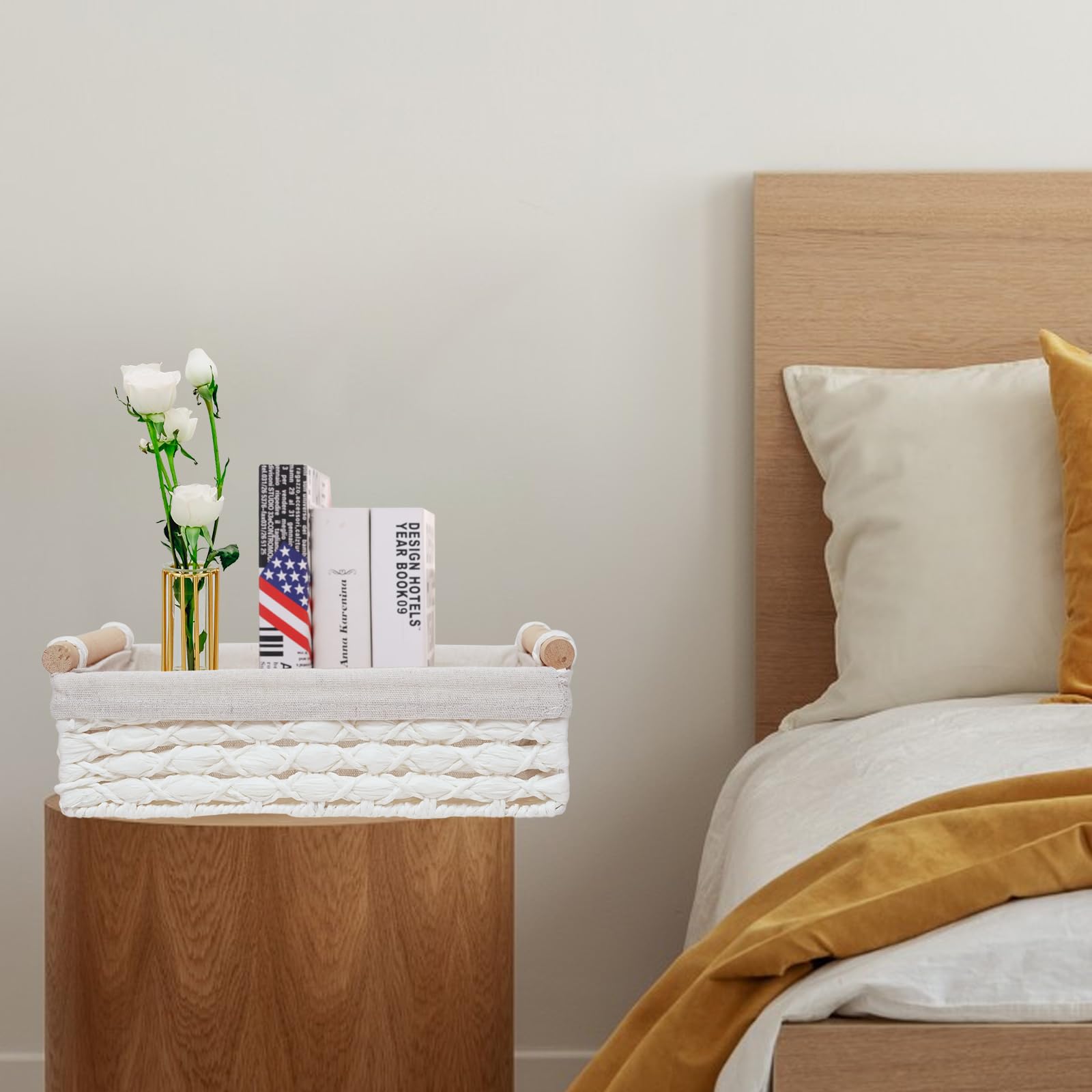 DUOER storage basket countertop essentials helps organize bathroom items