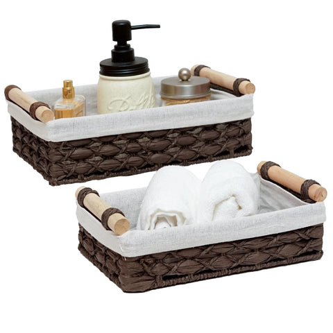 DUOER handmade paper-rope storage basket set for stylish home organization