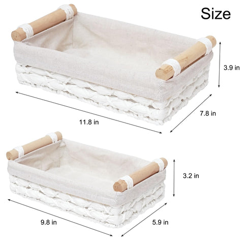 DUOER storage basket set two white complements any style while saving space
