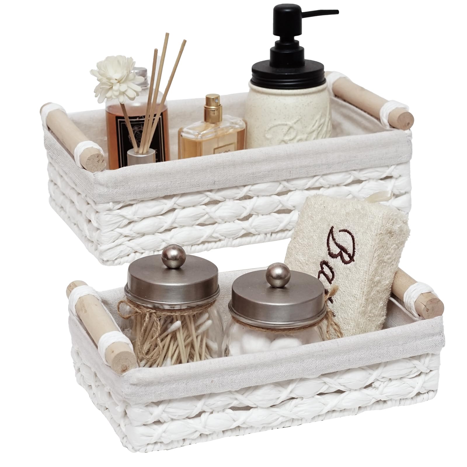 DUOER storage basket weave closeup showing handmade craftsmanship for stylish organization