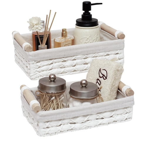 DUOER storage basket weave closeup showing handmade craftsmanship for stylish organization