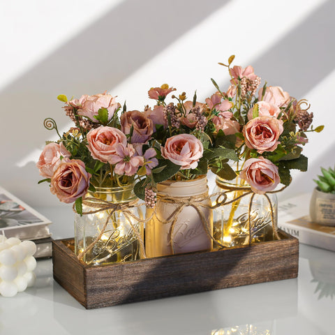 DUOER wood tray decor showcases rustic charm and versatile display options
