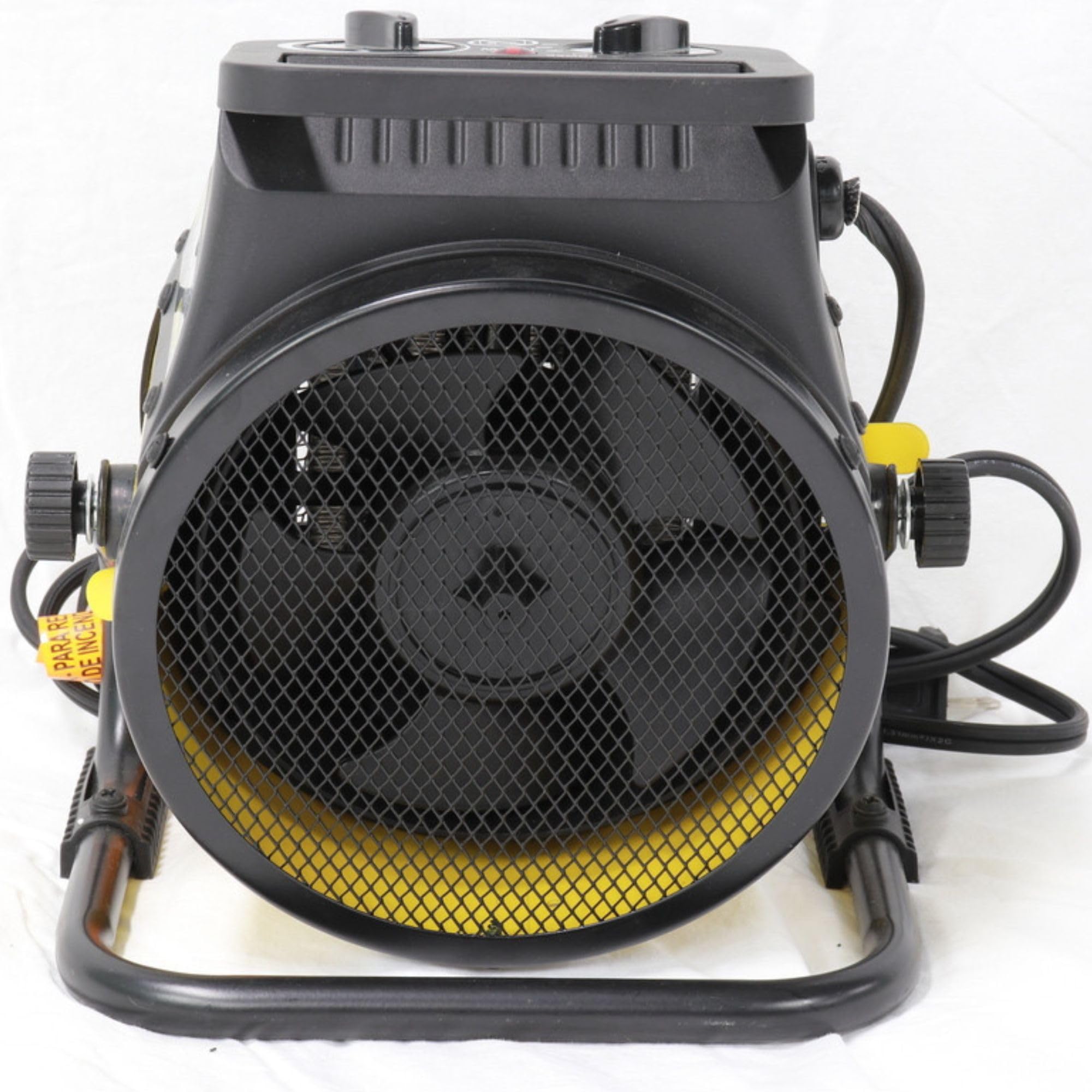 Dura Heat EUH1465 garage-use shot illustrates compact heater in work space.