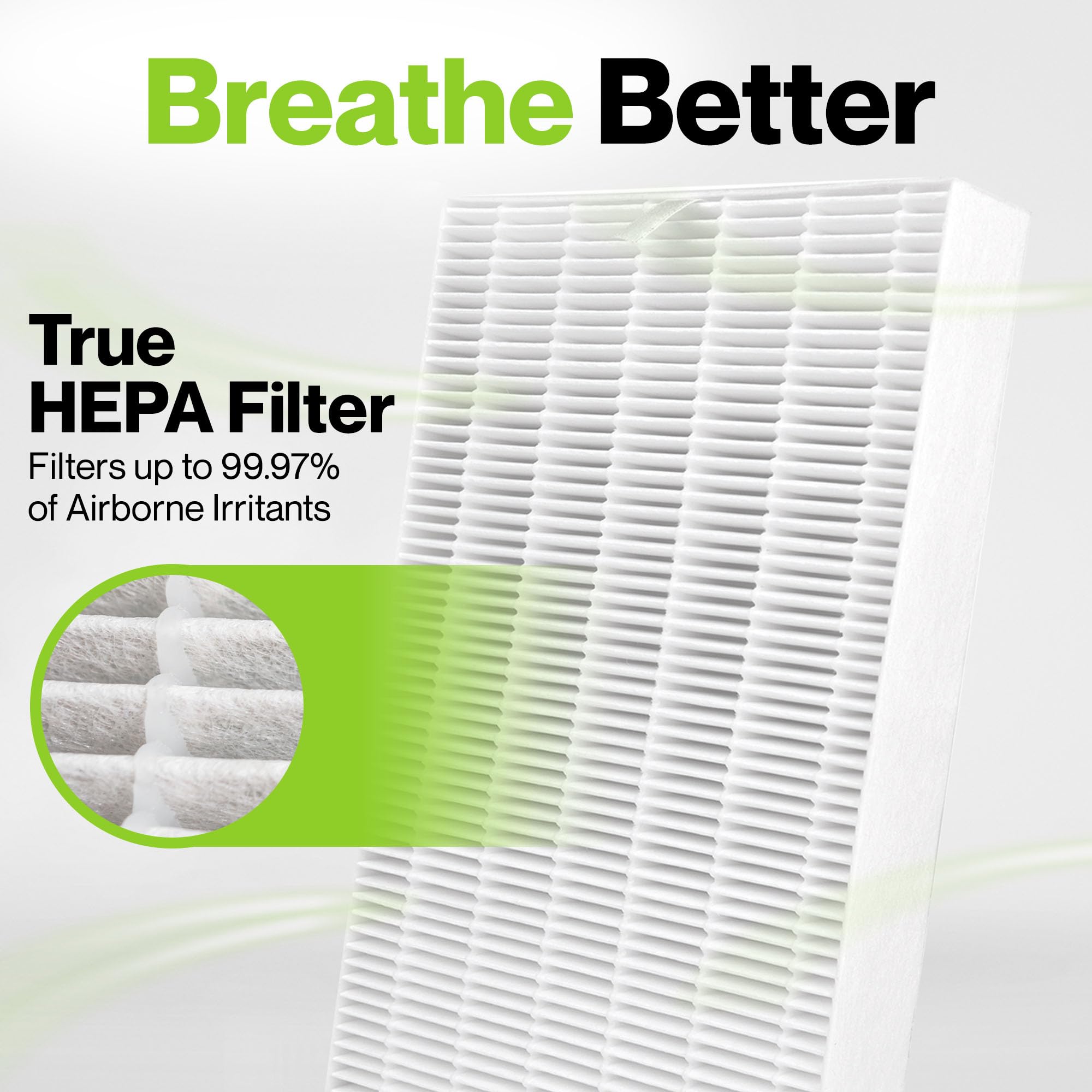 Durabasics filter pack dimensions image shows 10.2 by 6.5 by 1.6 inches.