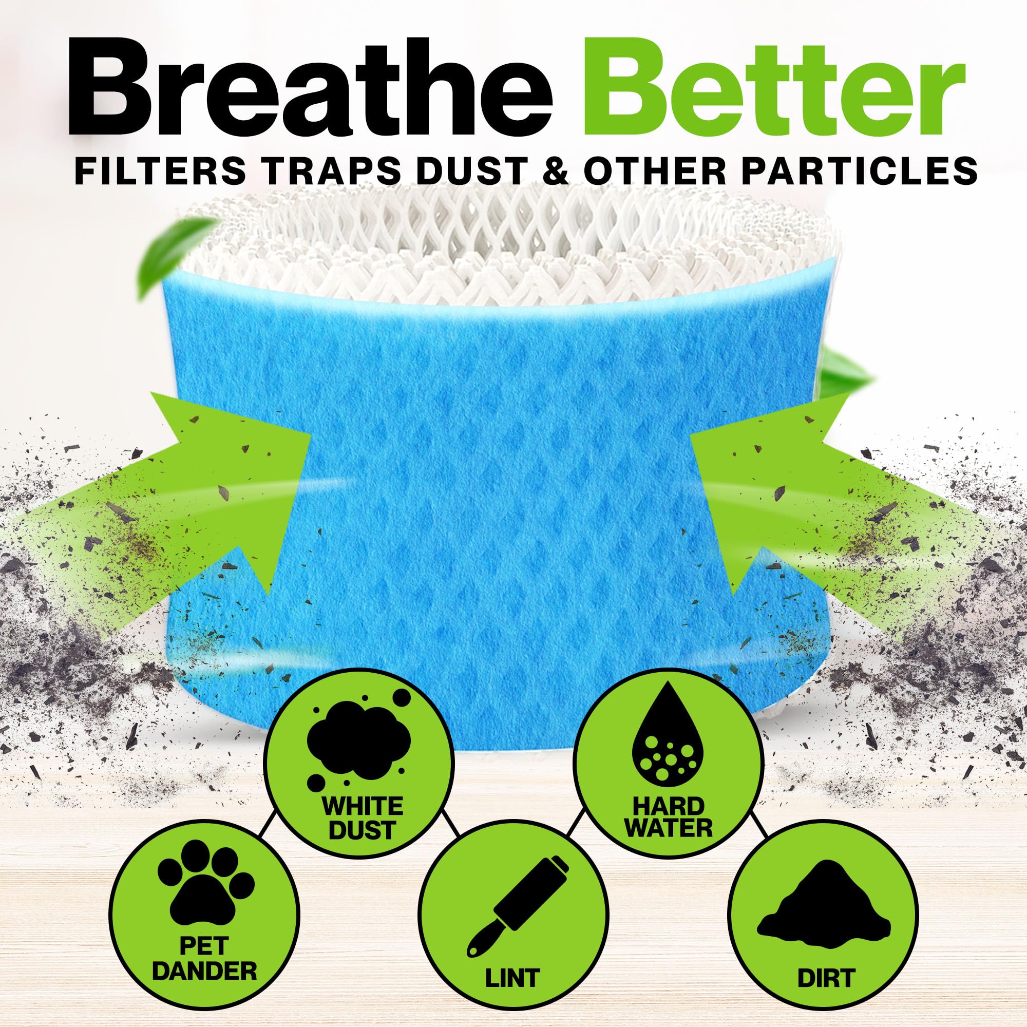 Durabasics four-pack humidifier filters provide a ready-to-use replacement set.