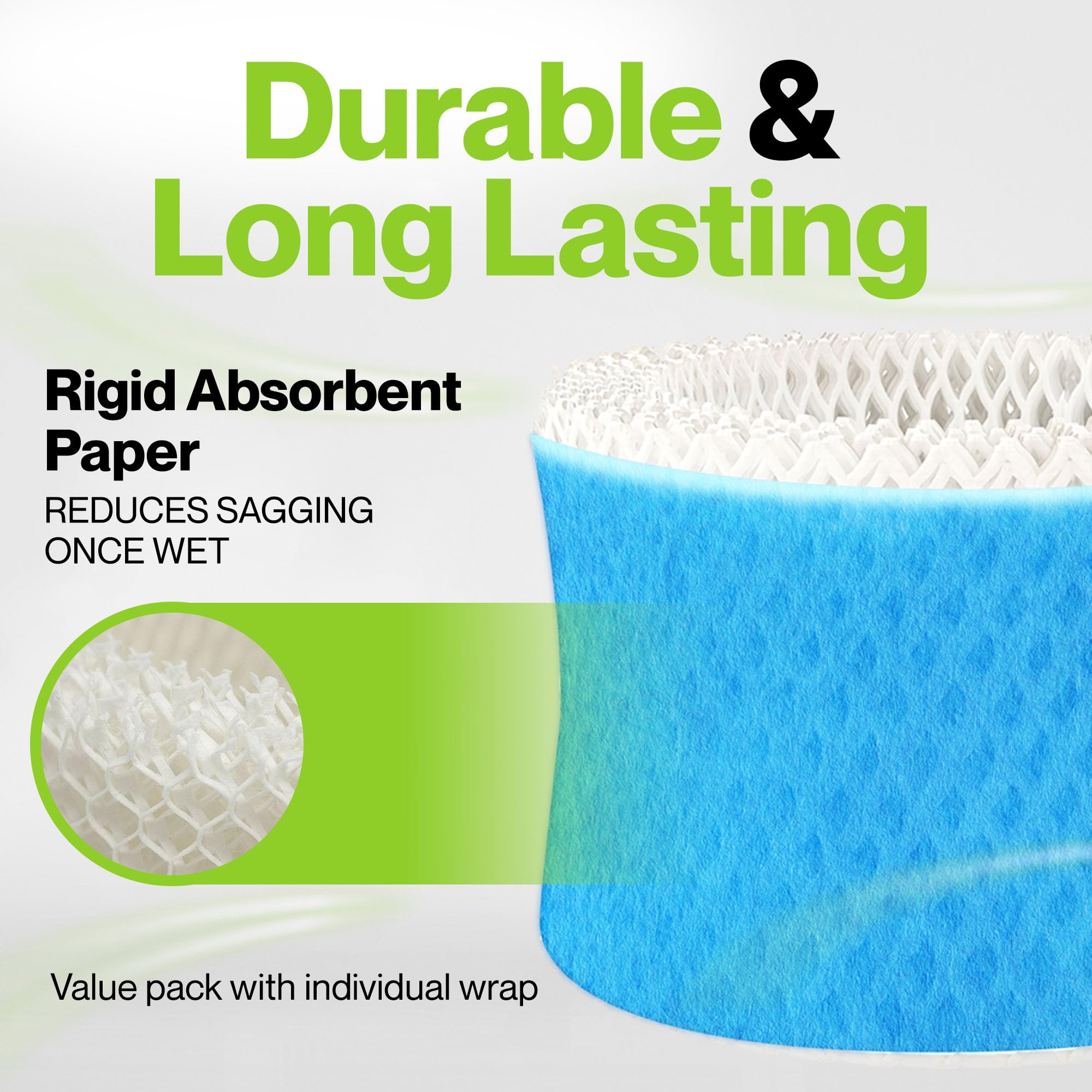 Durabasics HCM350W-compatible filter fits Honeywell models smoothly.