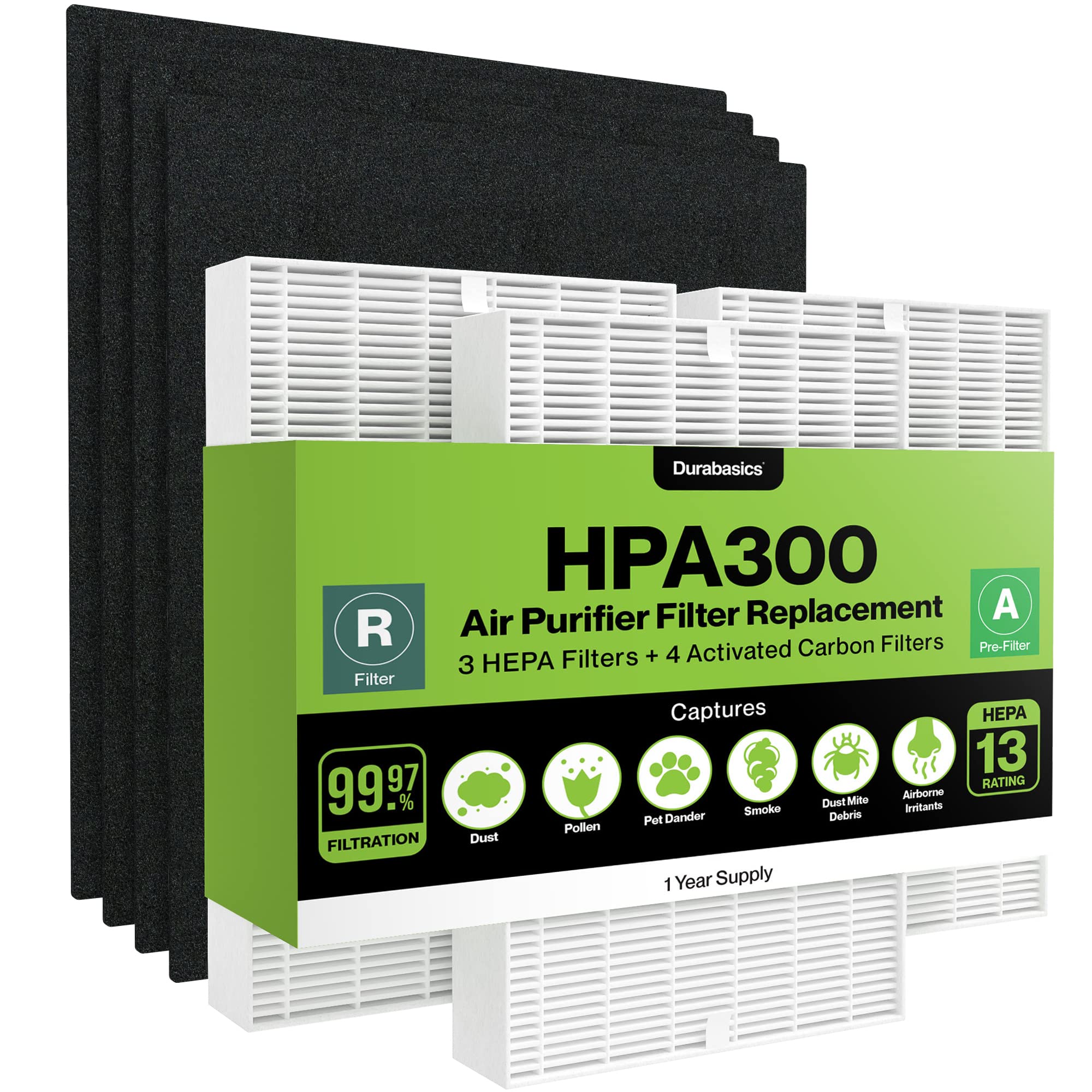 Durabasics HPA300 filter set for easier maintenance and cleaner air