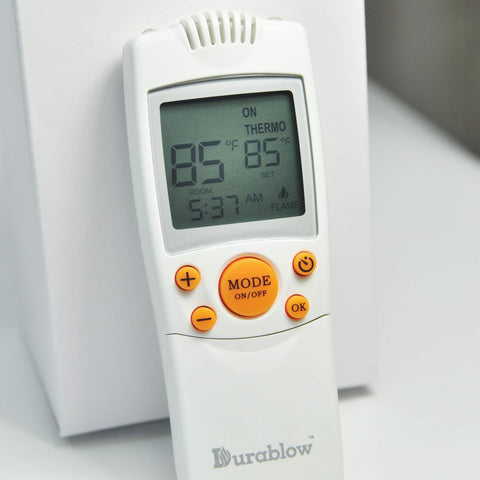 Durablow TR1003 optional remote compatibility reference for cross-model fireplaces.