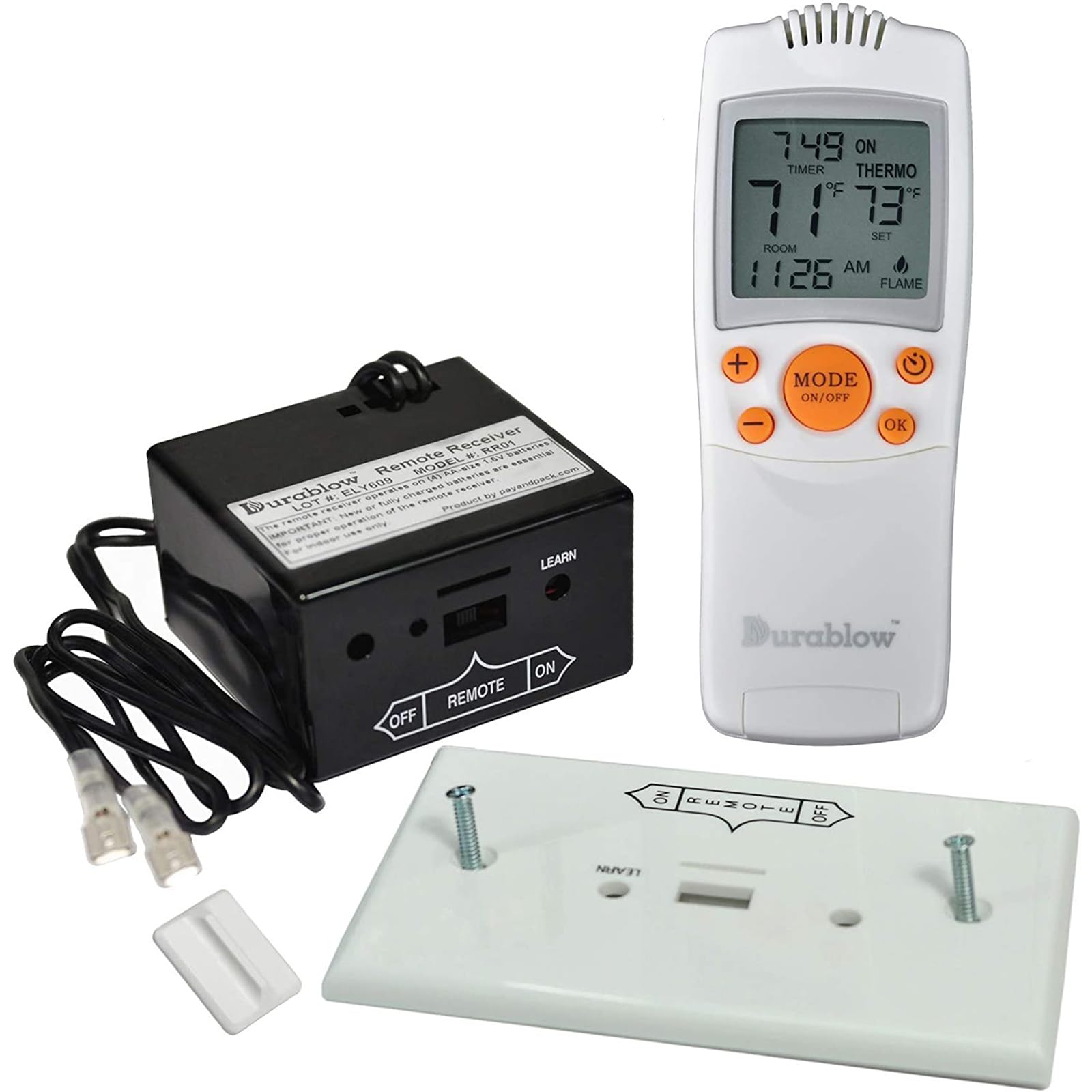 Durablow TR1003 remote transmitter with LCD for precise temperature control.