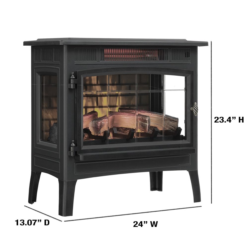 Duraflame 3D flame effect creates a realistic, layered fire ambiance.