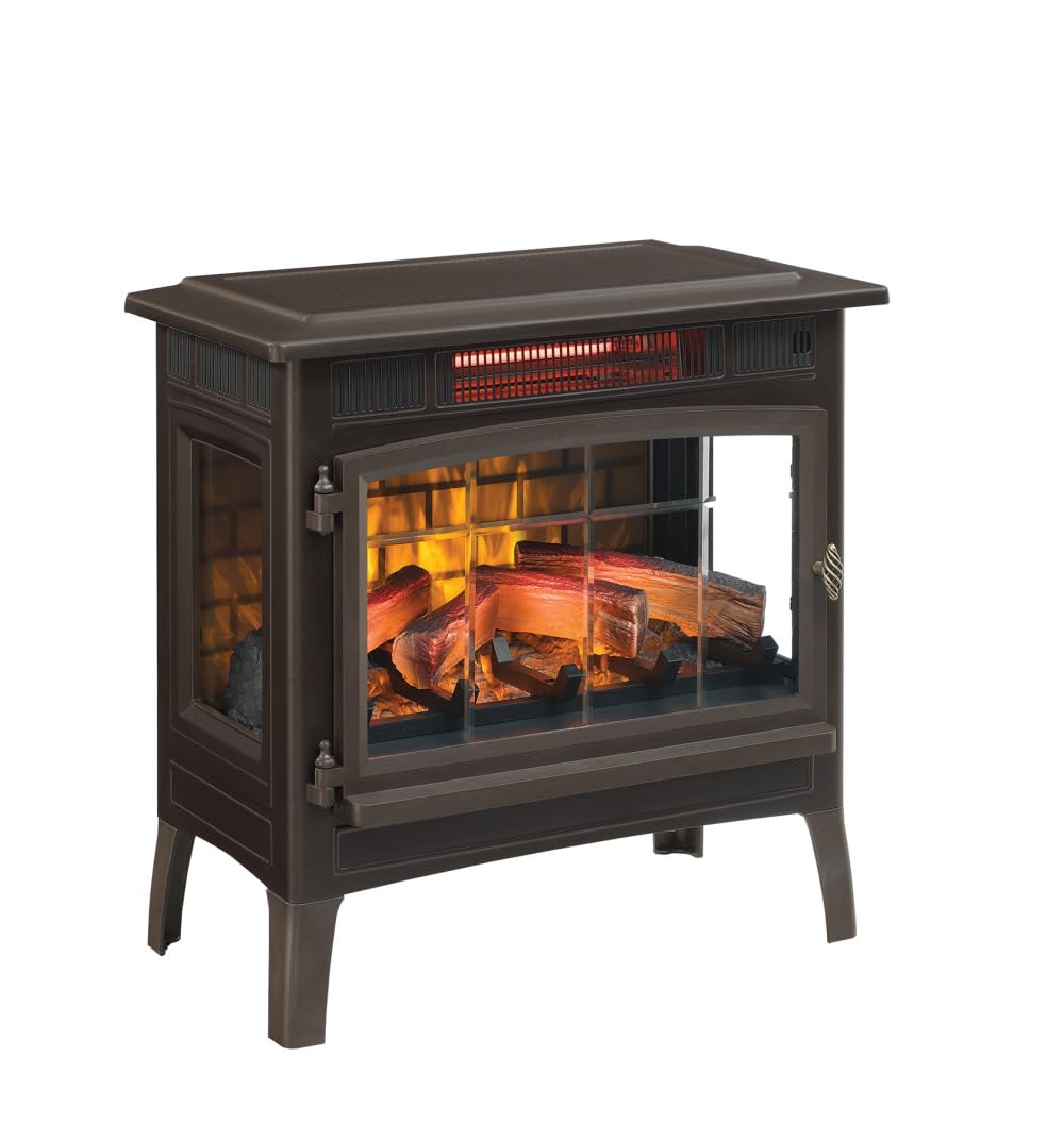 Duraflame portable stove is easy to move between rooms.