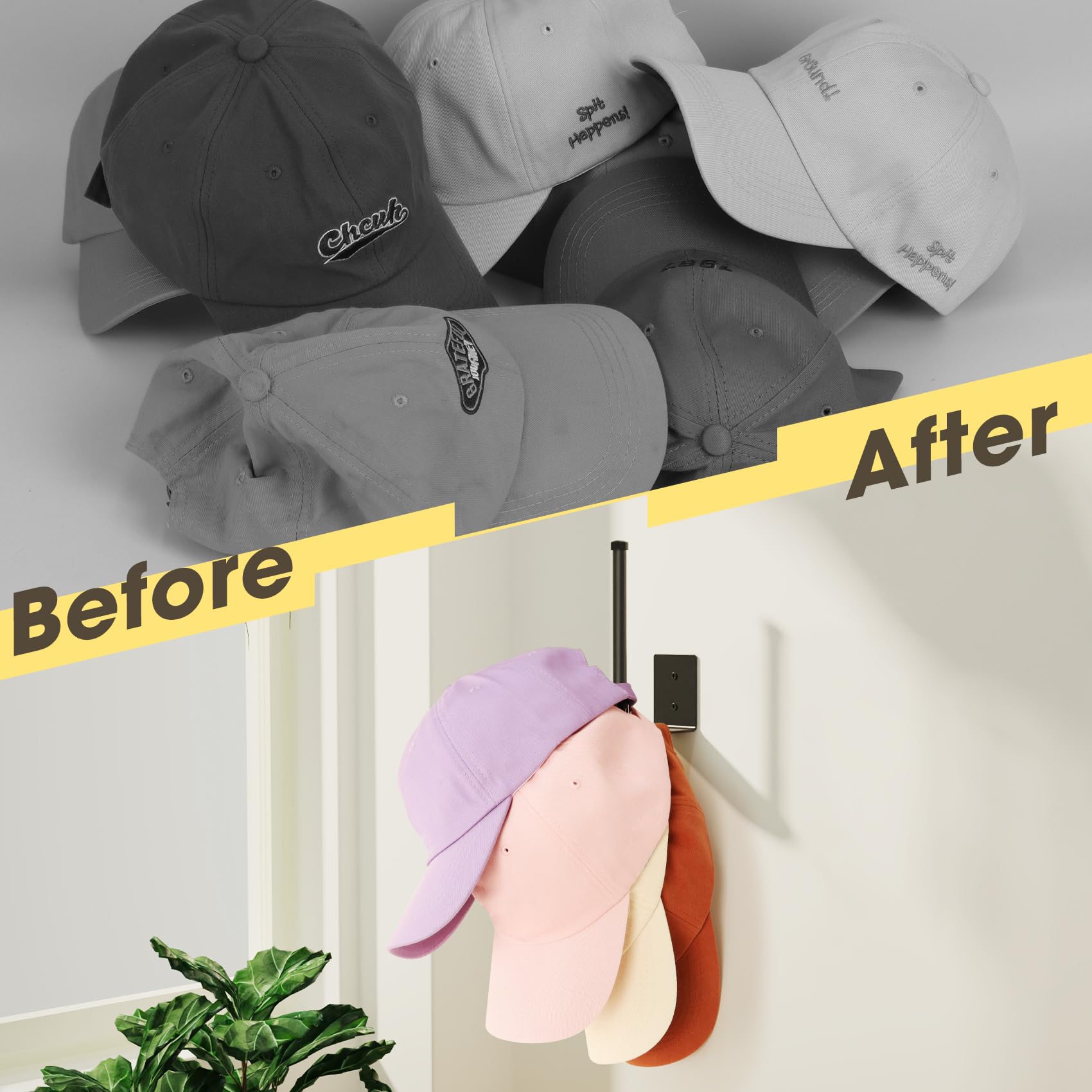 Ideal for closet organization and quick cap access.