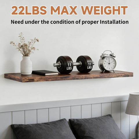 Duvique Easy Install Floating Shelves set of 3 for versatile room display