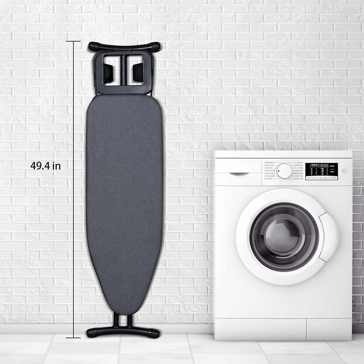 Duwee ironing board includes 10 mm felt padding for fabric protection.