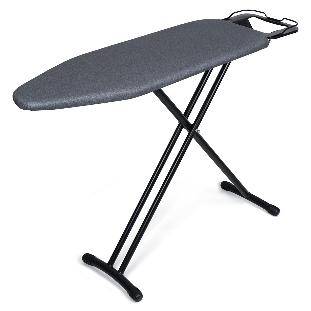 Duwee ironing board with steel top offers a smooth, stable ironing surface.