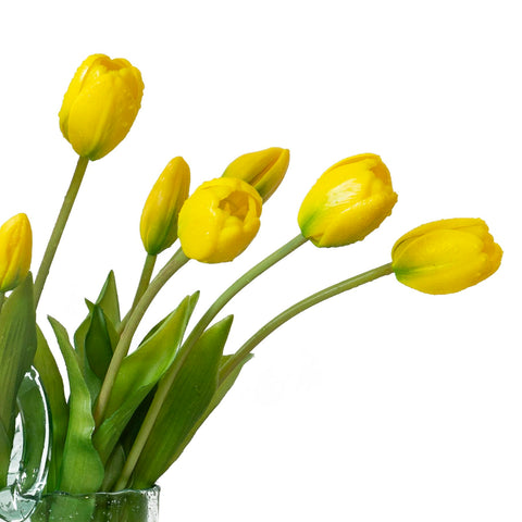 DUYONE artificial tulips on dining table, durable year-round decoration.