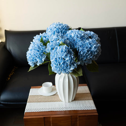 DUYONE hydrangea bouquet office decor adds subtle color.