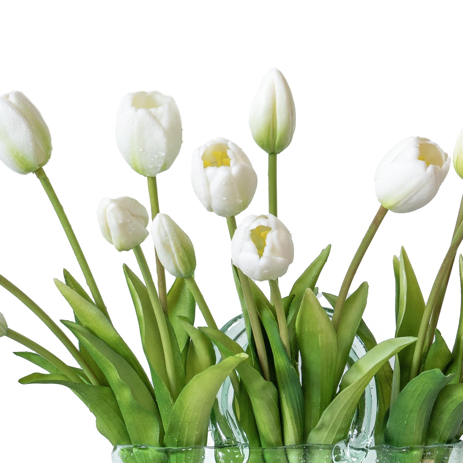 DUYONE latex tulips kitchen shelf display captures color range and durability.