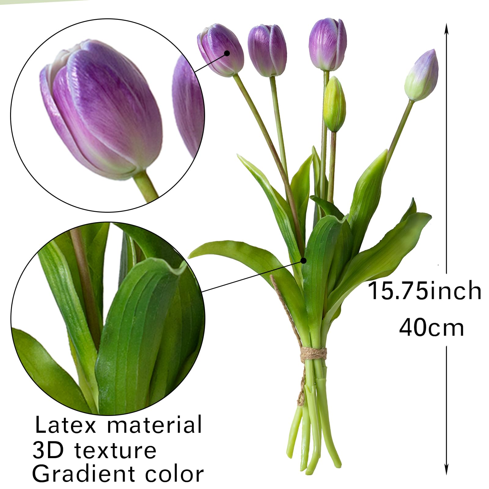 DUYONE latex tulips on dining table for timeless appeal