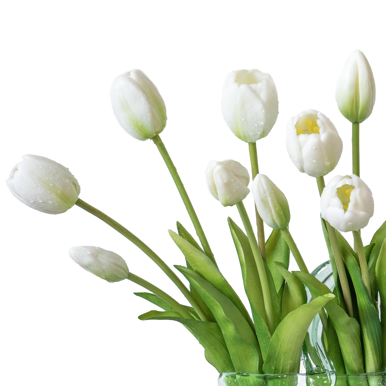 DUYONE tulips office desk decor shot showcases maintenance-free beauty.