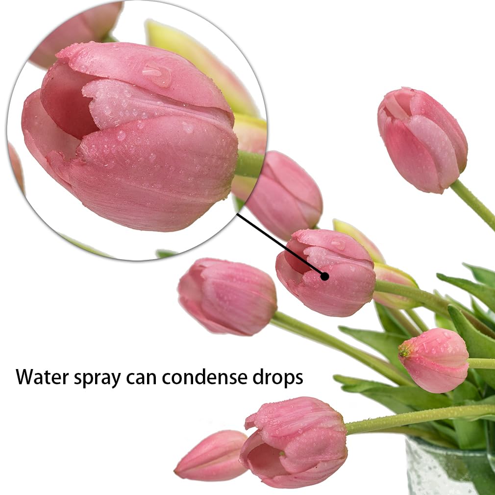 Bent iron-wire stems demonstrate versatile vase arrangements with DUYONE tulips