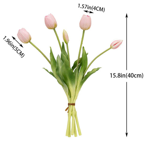 DUYONE tulips bloom close-up highlighting glossy petals and lifelike texture