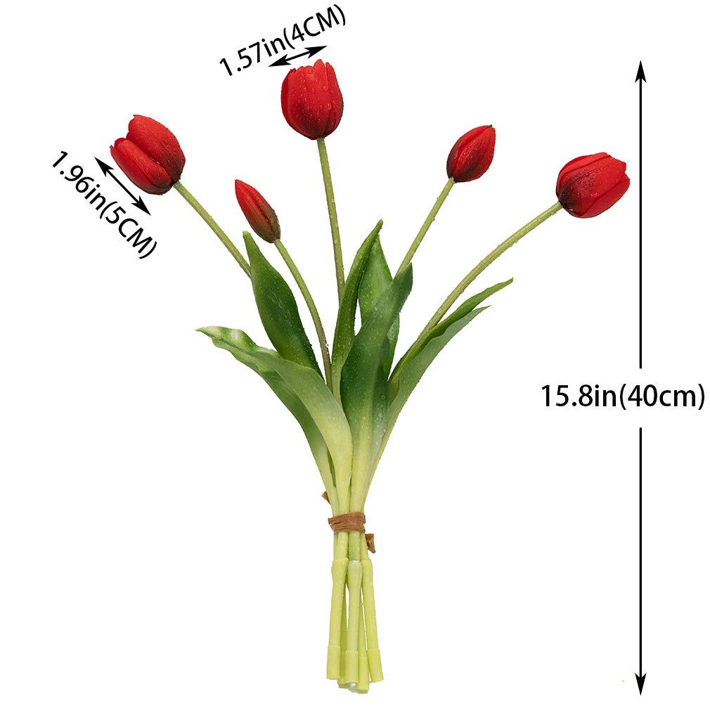 Closeup of DUYONE tulips bloom detail showing glossy petals