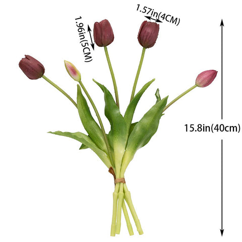 DUYONE artificial tulips offer lifelike petals and a durable, washable finish for busy spaces.