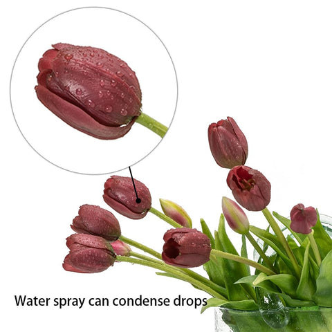 DUYONE tulips in deep purple provide year-round color without wilting or yellowing.