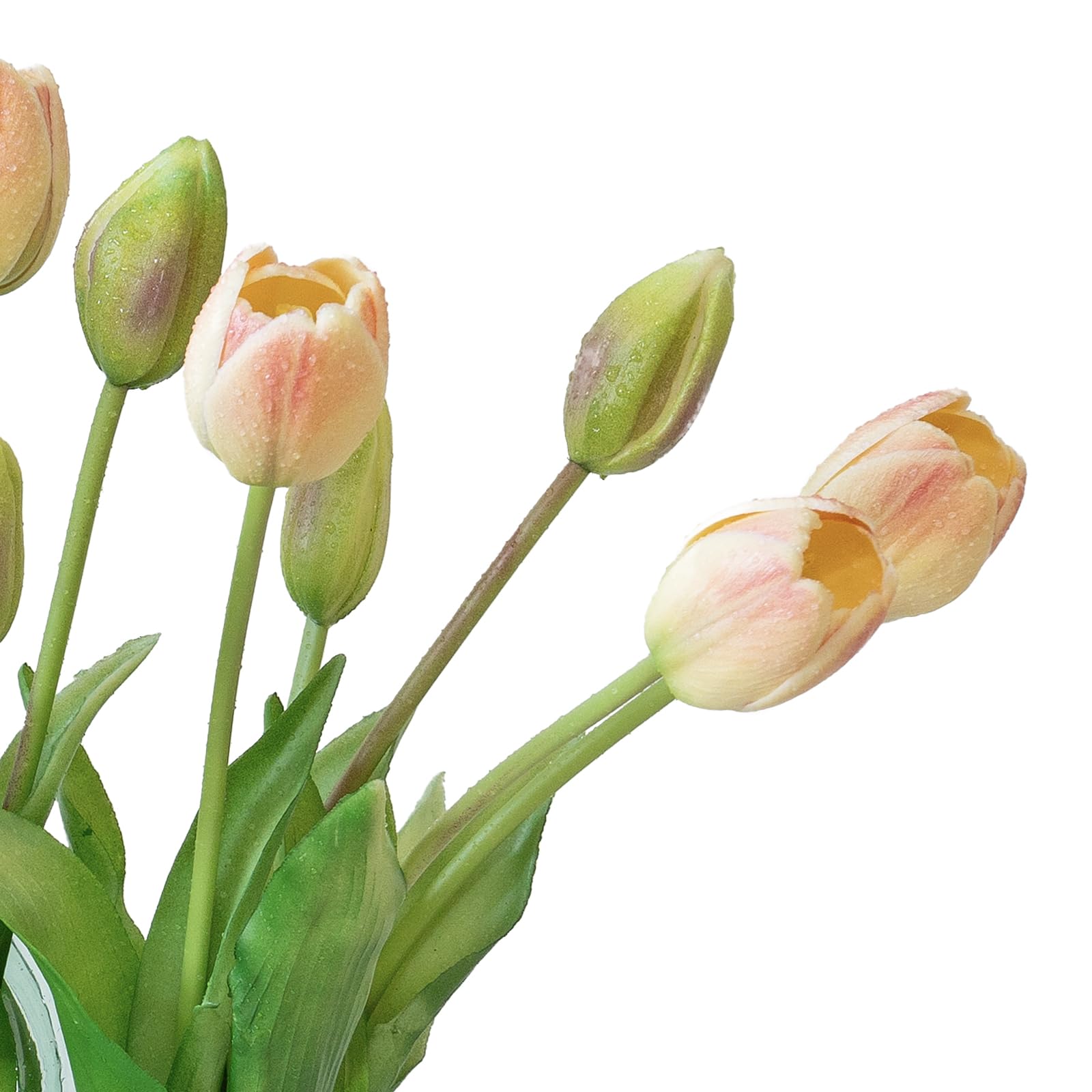 DUYONE office decor tulips brighten desks with a lifelike look.