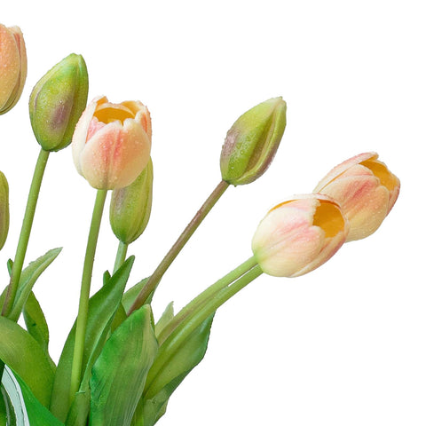 DUYONE office decor tulips brighten desks with a lifelike look.