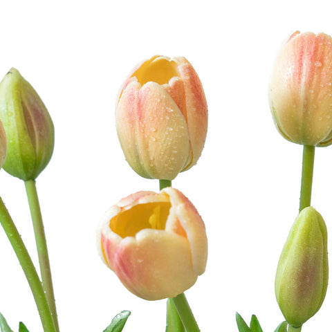 DUYONE wedding bouquet tulips add lasting color with minimal upkeep.