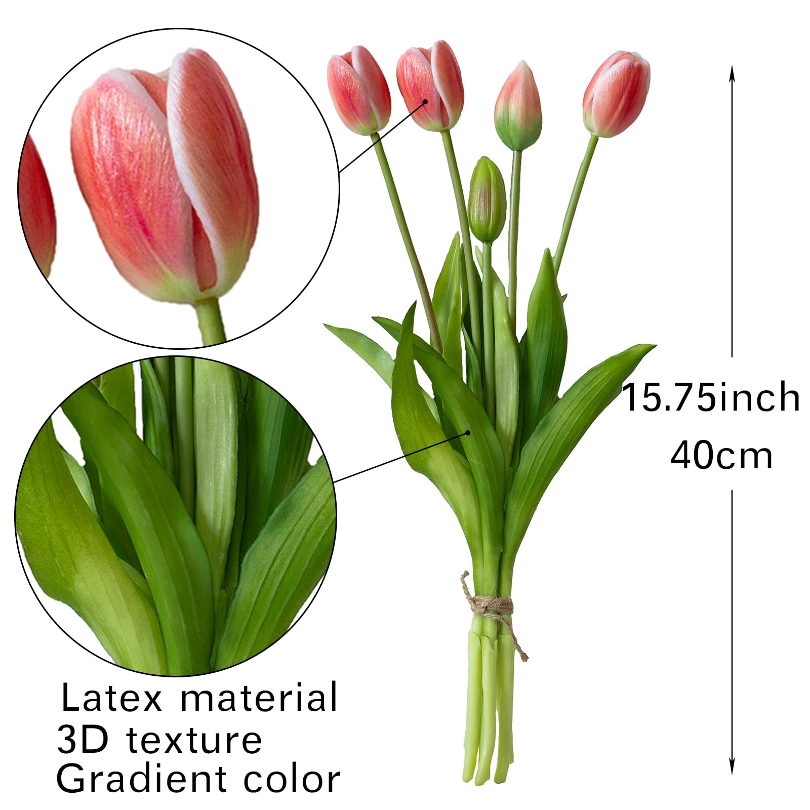 DUYONE tulips with wired stems, easy to bend into vase arrangements.