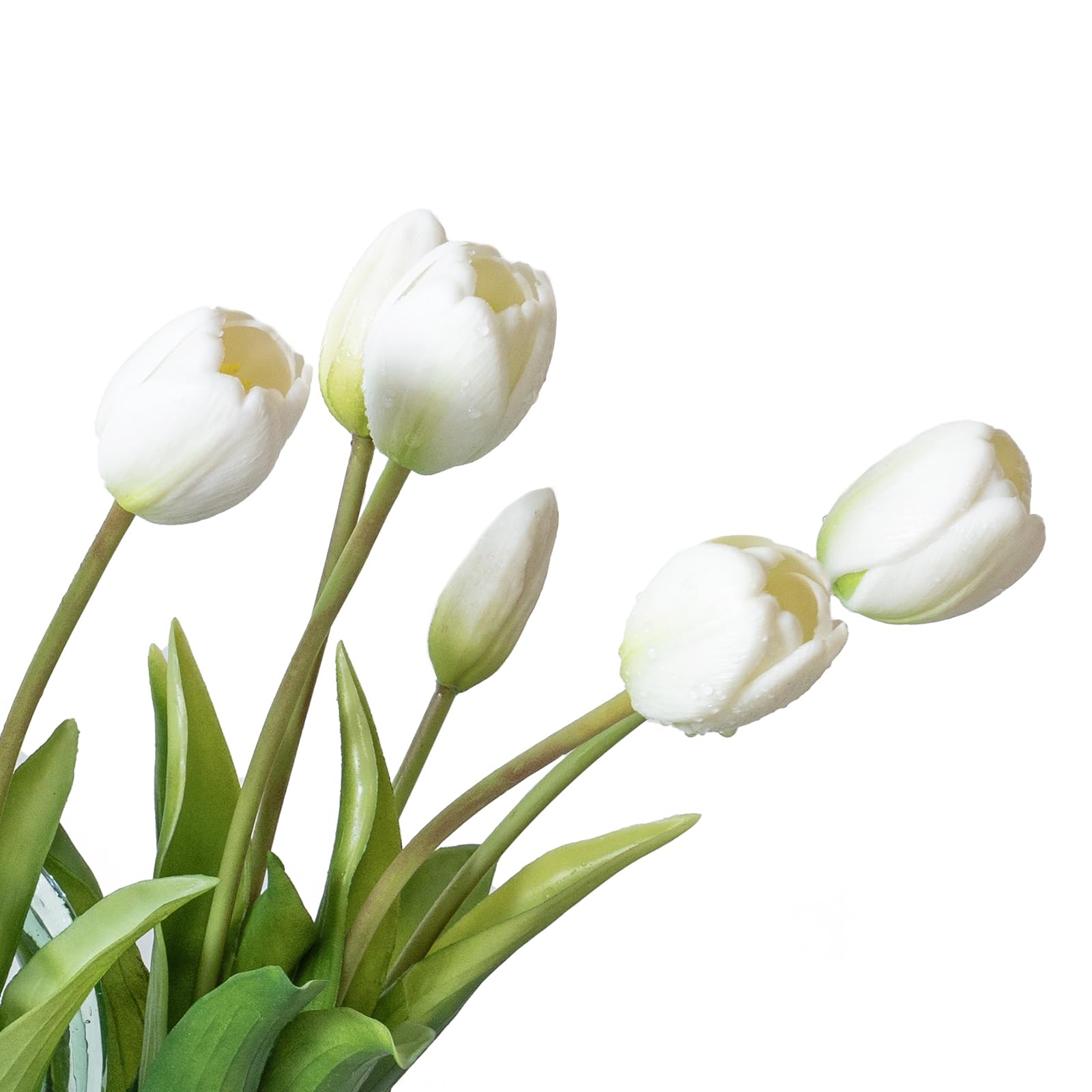 DUYONE artificial tulips wedding bouquet mockup demonstrates easy DIY arrangement.