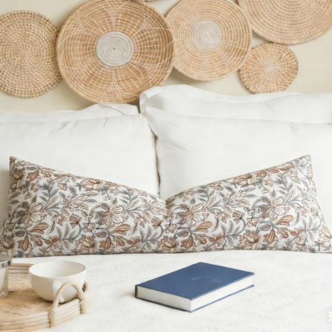 Duzziyyaa farmhouse decor pillow cover blends with neutral palettes.
