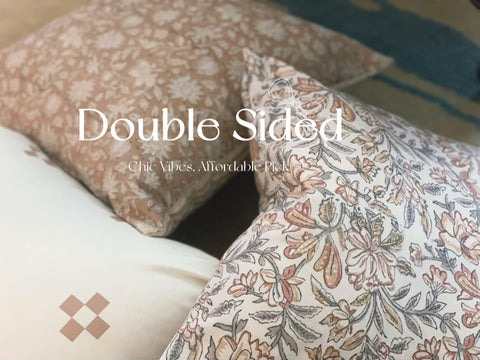 Duzziyyaa vintage double block design enhances bed or sofa with rustic charm.