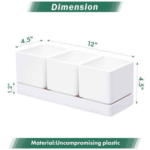 D'vine Dev pots with drainage holes and detachable saucers for tidy watering
