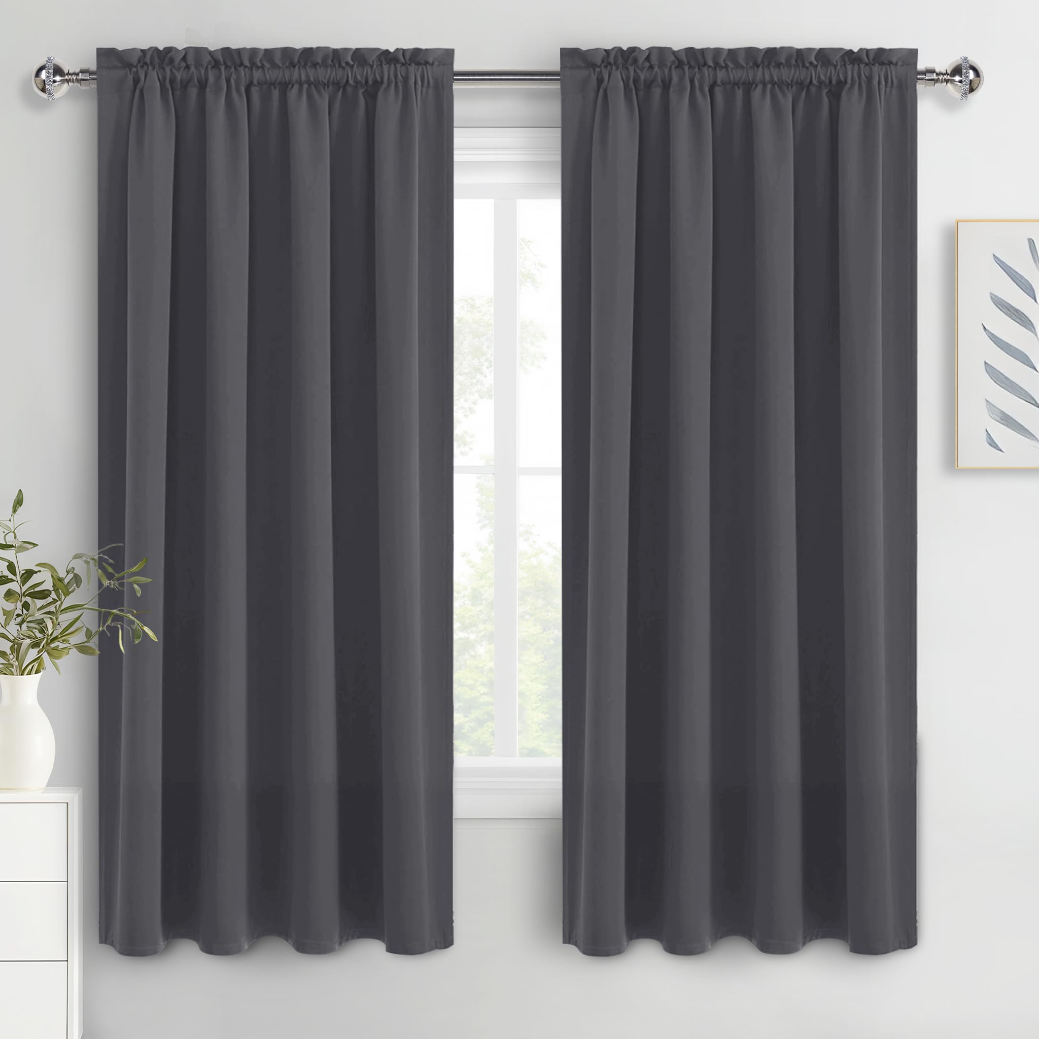 DWCN blackout curtains for the bedroom—63 inch length, 42 inch width panels, enhanced privacy.