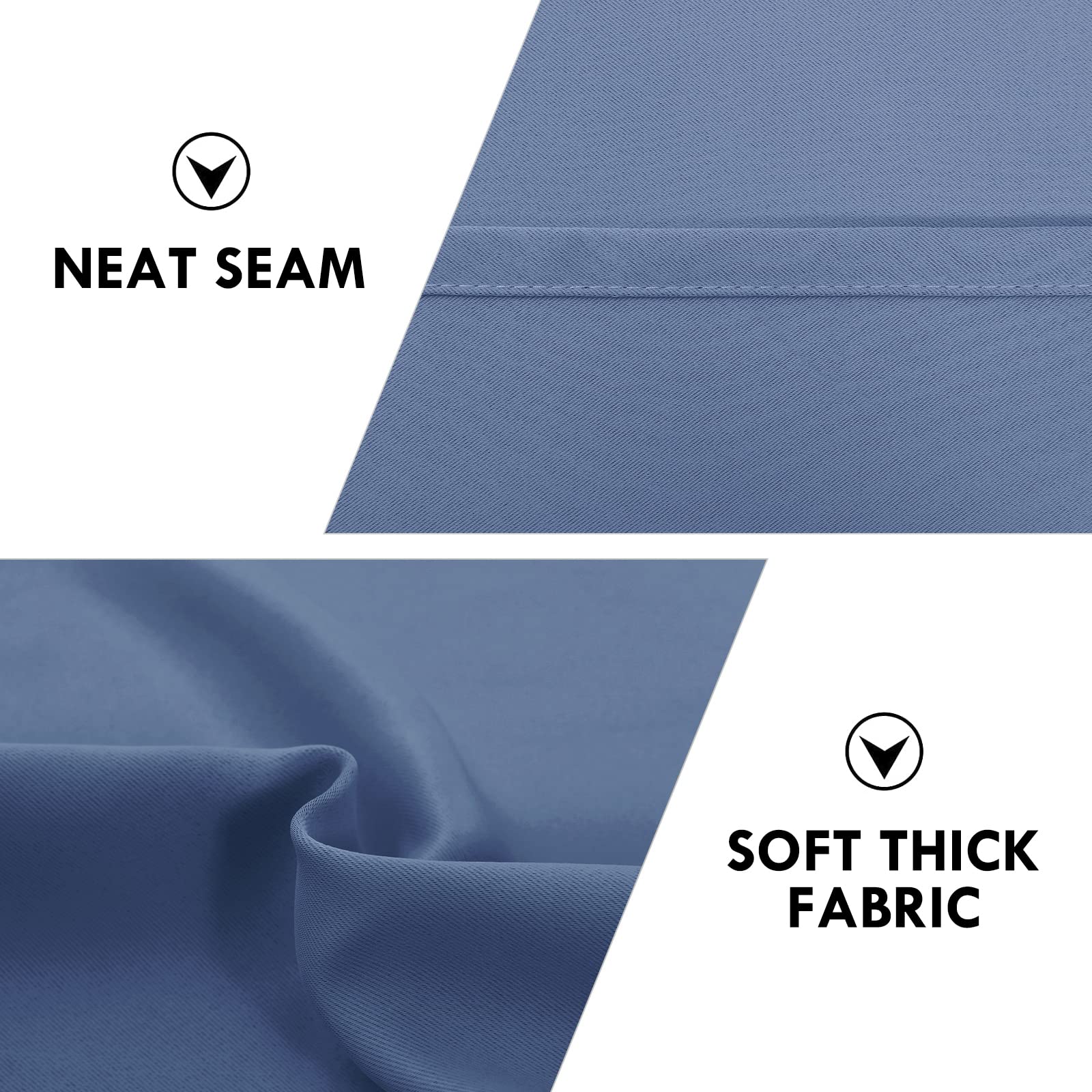 DWCN dusty blue machine washable fabric stays vibrant after washing