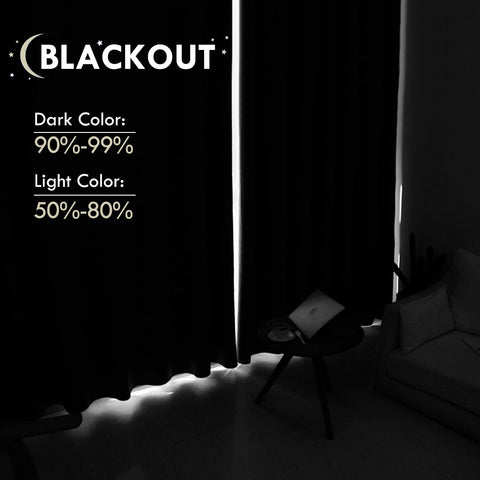 DWCN blackout curtains with rod-pocket hanging, easy to install.