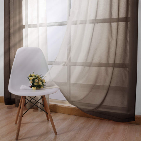 DWCN sheer curtain panel filters light while preserving privacy in living rooms.