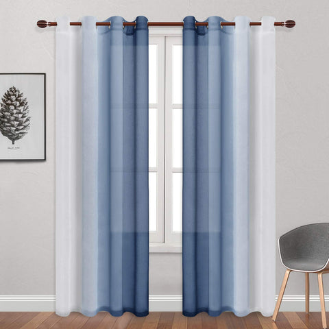 DWCN gradient denim blue sheer panels diffuse light elegantly.