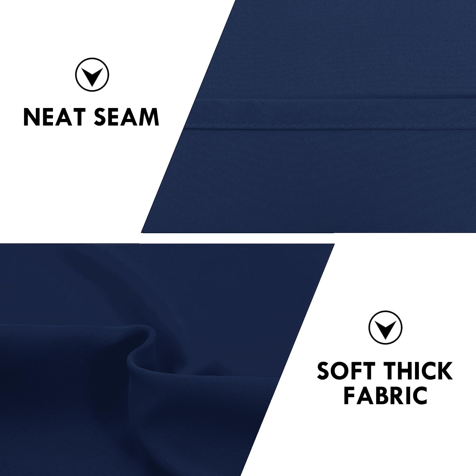 DWCN navy blue blackout panel blocks light effectively for daytime sleepers
