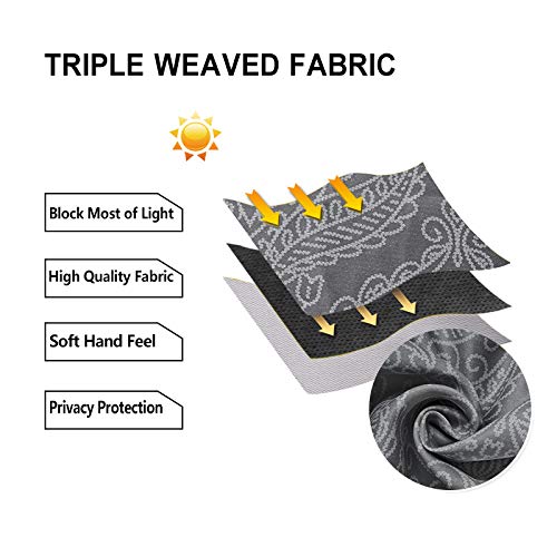 DWCN Ombre blackout curtains machine washable for simple care.