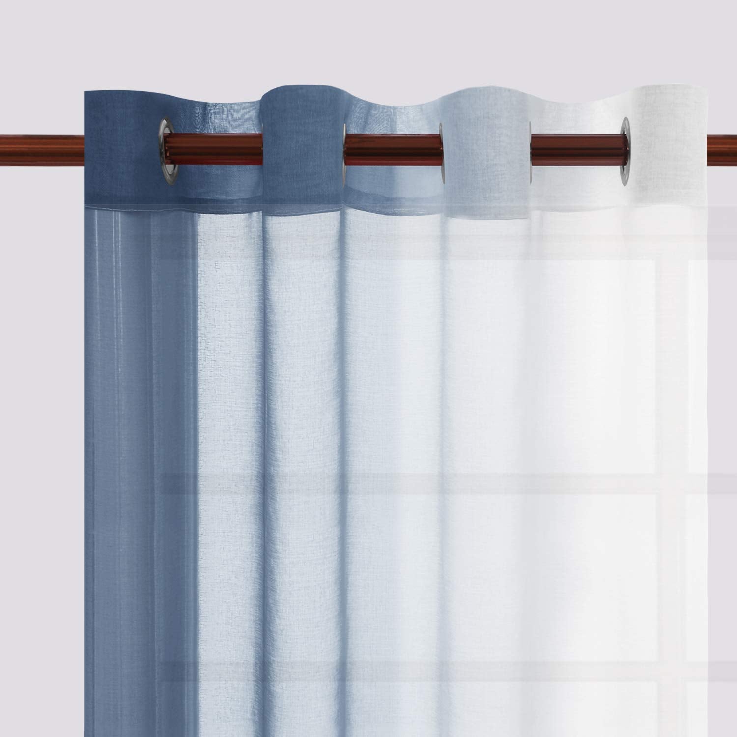 DWCN semi-voile curtains offer airy privacy in bedrooms.