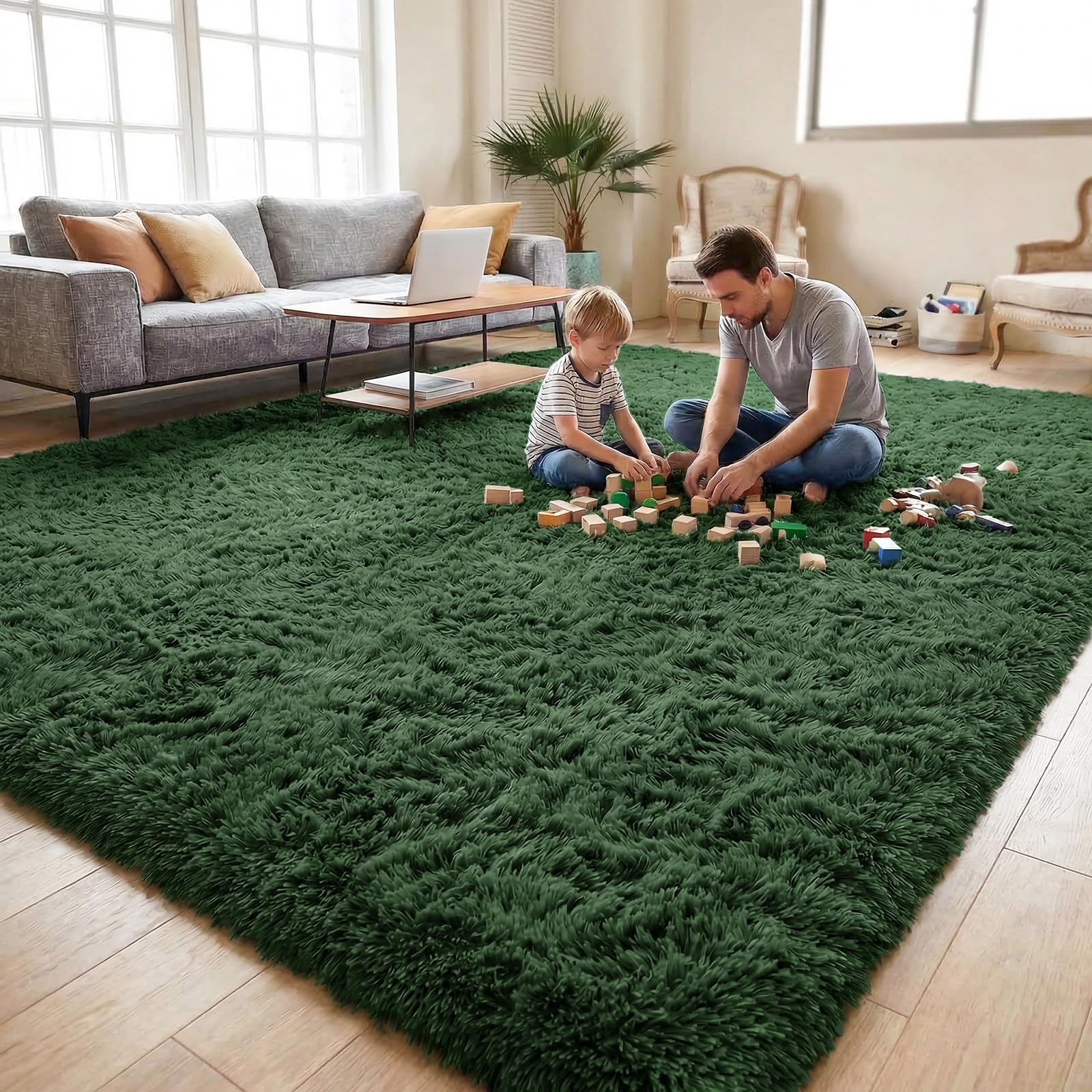 DweIke anti-slip back dots prevent slipping on hard floors.