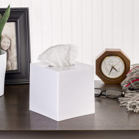 DWËLLZA HOMË two-pack tissue box covers for clean countertop styling