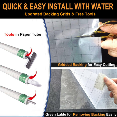 Dwersty Rainbow Window Film uses static cling for residue-free, reusable installation.